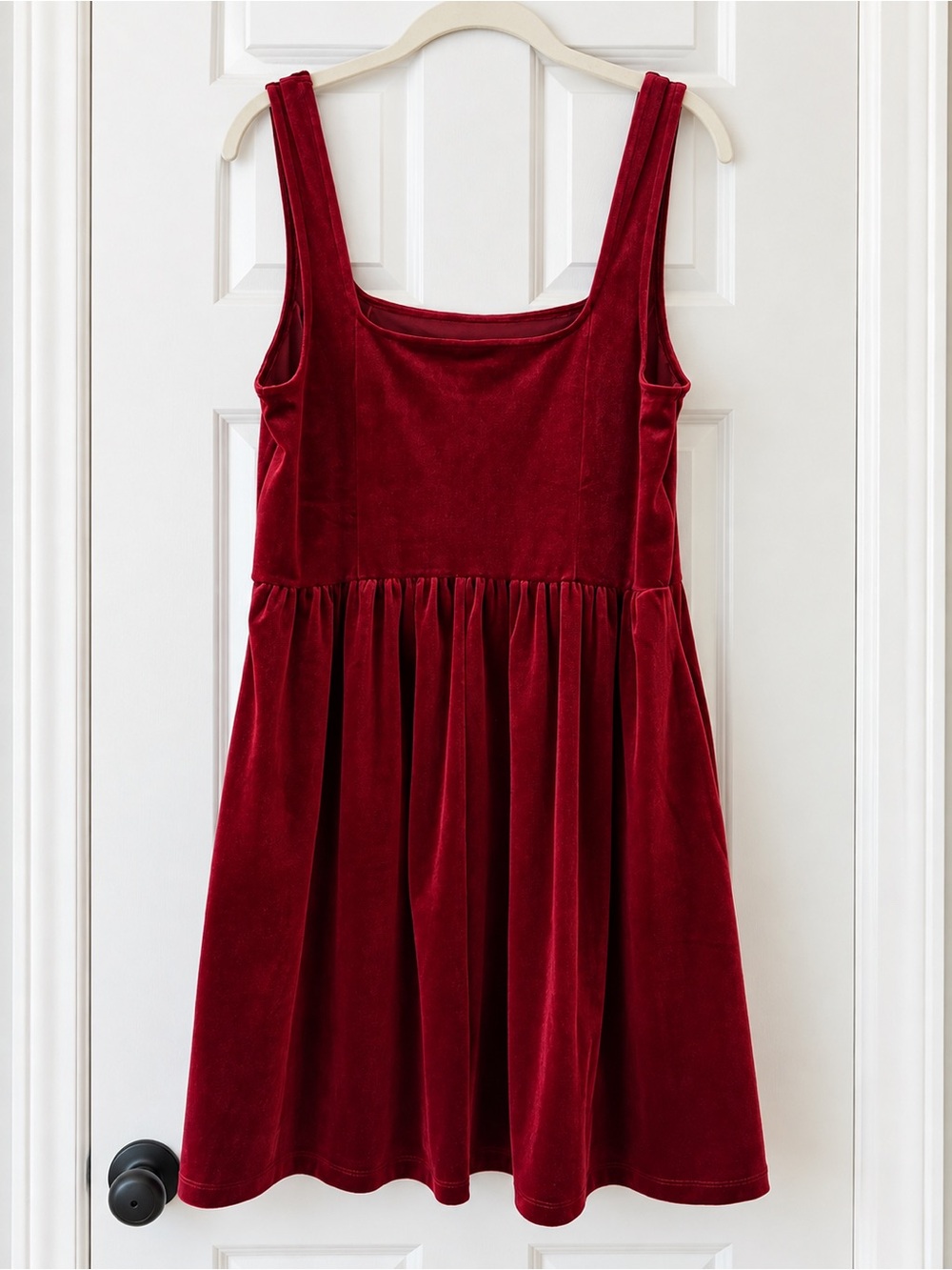 Old Navy Velvet Fit & Flare Cami Dress Aurora Red XL